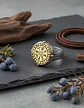 Anillo De Acero Vegvísir Rustico Vikingo Color Plata Hombre - Miniatura 6