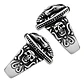 Anillo Hombre Calavera Cráneo Motociclista Acero Color Plata - Miniatura 3