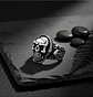 Anillo Hombre Calavera Cráneo Motociclista Acero Color Plata - Miniatura 6
