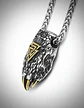 Collar Garra De Oso Nórdico Vikingo Acero Color Plata Hombre - Miniatura 2