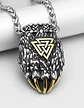 Collar Garra De Oso Nórdico Vikingo Acero Color Plata Hombre - Miniatura 3