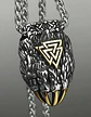 Collar Garra De Oso Nórdico Vikingo Acero Color Plata Hombre - Miniatura 5