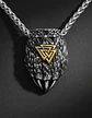 Collar Garra De Oso Nórdico Vikingo Acero Color Plata Hombre - Miniatura 7