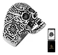 Anillo Gótico Forma Cráneo Calavera Acero Color Plata Hombre - Miniatura 1