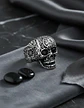 Anillo Gótico Forma Cráneo Calavera Acero Color Plata Hombre - Miniatura 3