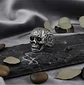 Anillo Gótico Forma Cráneo Calavera Acero Color Plata Hombre - Miniatura 7