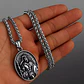 Collar Dije Guerrero Espartano Acero Color Plata Para Hombre - Miniatura 6