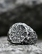 Anillo De Acero Vegvísir Brújula Vikingo Color Plata Hombre - Miniatura 3