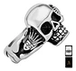 Anillo Gotico Cráneo Calavera Acero Color Plata Hombre Mujer - Miniatura 1