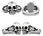 Anillo Gotico Cráneo Calavera Acero Color Plata Hombre Mujer - Miniatura 3