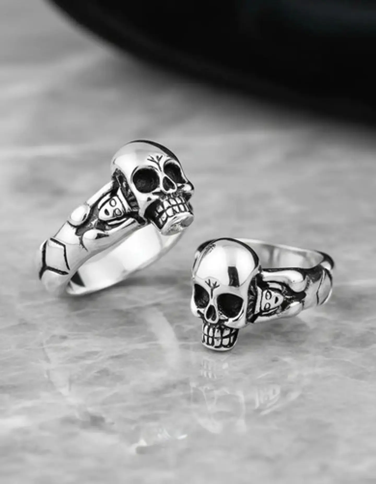 Anillo Gotico Cráneo Calavera Acero Color Plata Hombre Mujer 4