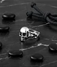 Anillo Gotico Cráneo Calavera Acero Color Plata Hombre Mujer - Miniatura 7
