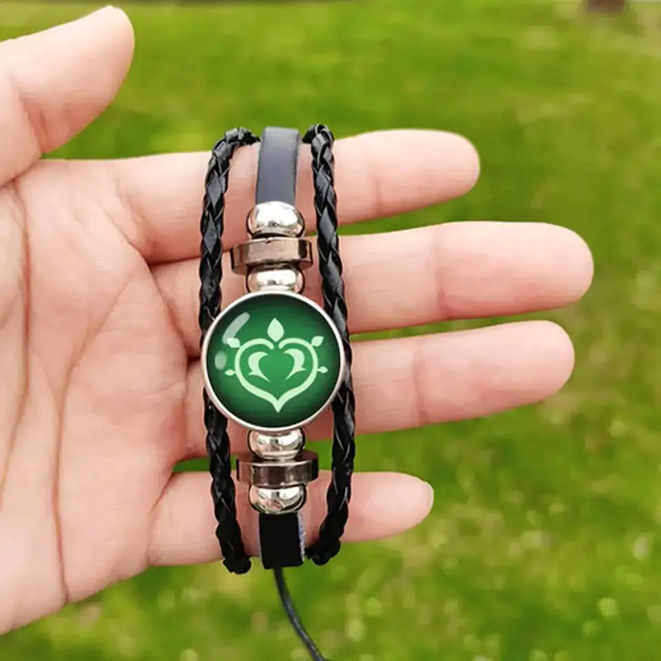 Pulsera Manilla Cuero Elements Genshin Impact Hombre Y Mujer 3