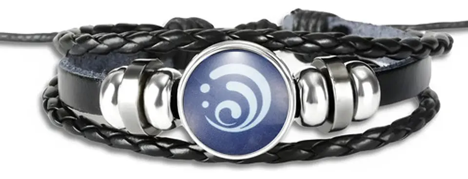 Pulsera Manilla Cuero Elements Genshin Impact Hombre Y Mujer 9
