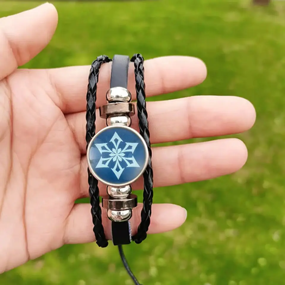 Pulsera Manilla Cuero Elements Genshin Impact Hombre Y Mujer 26