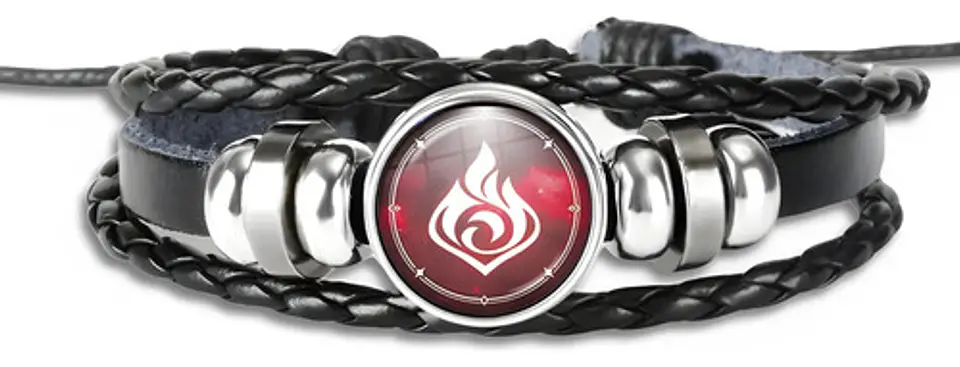 Pulsera Manilla Cuero Elements Genshin Impact Hombre Y Mujer 31