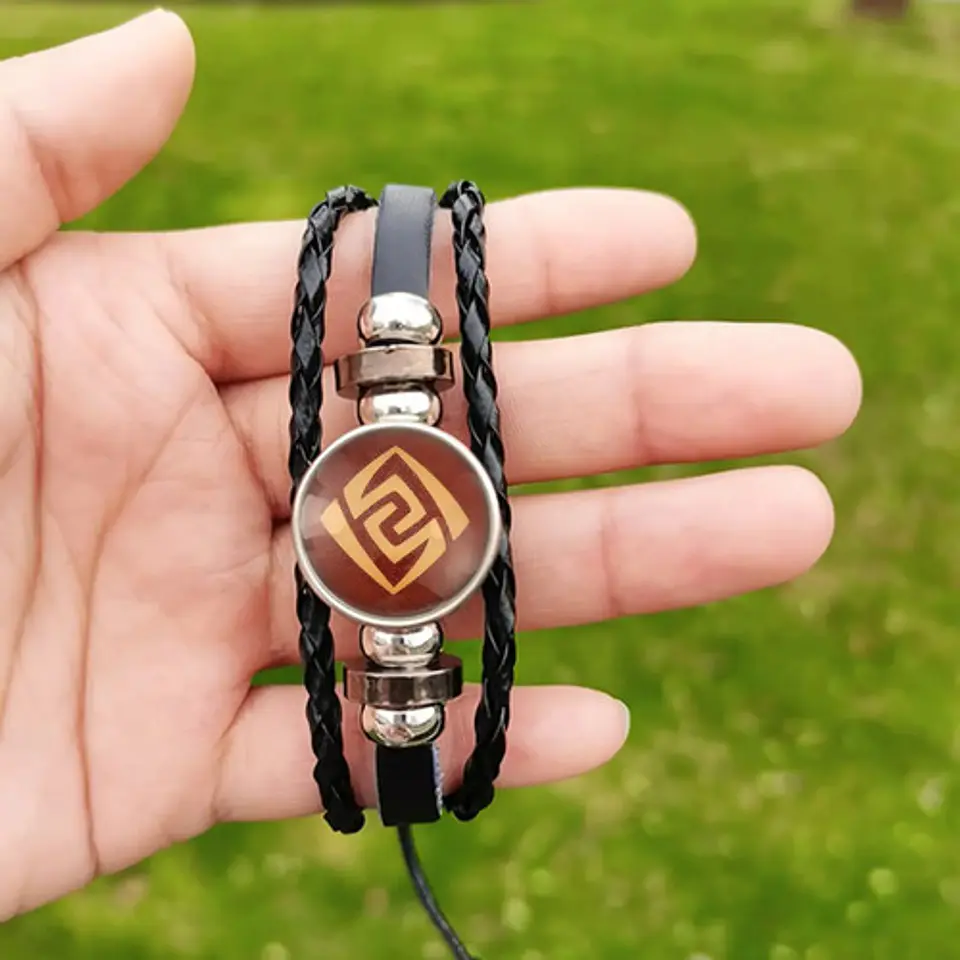 Pulsera Manilla Cuero Elements Genshin Impact Hombre Y Mujer 39