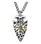 Collar Dije Vegvisir Lanza Vikingo Acero Color Plata Hombre - Miniatura 1