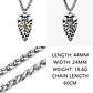 Collar Dije Vegvisir Lanza Vikingo Acero Color Plata Hombre - Miniatura 3
