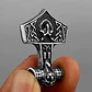 Collar Dije Thor Lobo Vikingo Acero Color Plata Para Hombre - Miniatura 5