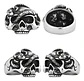 Anillo Serpiente Cráneo Calavera Acero Color Plata Hombre - Miniatura 2