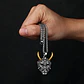 Collar Para Hombre Con Dije Demonio Diablo Acero Color Plata - Miniatura 3