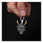 Collar Para Hombre Con Dije Demonio Diablo Acero Color Plata - Miniatura 4