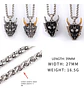 Collar Para Hombre Con Dije Demonio Diablo Acero Color Plata - Miniatura 9
