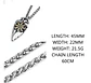 Collar Vegvísir Gungnir Vikingo Acero Color Plata Hombre Plateado - Miniatura 3