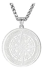 Collar Dije Brujula Nautica Acero Color Plata/oro Hombre - Miniatura 1