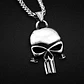 Collar Para Hombre Con Dije The Punisher Cráneo Color Plata - Miniatura 9
