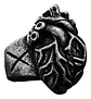 Anillo Forma Corazón Rustico Acero Color Plata Oscuro Hombre - Miniatura 1