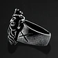 Anillo Forma Corazón Rustico Acero Color Plata Oscuro Hombre - Miniatura 3