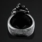 Anillo Forma Corazón Rustico Acero Color Plata Oscuro Hombre - Miniatura 4