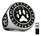 Anillo Para Hombre Mujer Con Garra Lobo Vikingo Color Plata - Miniatura 1
