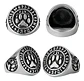 Anillo Para Hombre Mujer Con Garra Lobo Vikingo Color Plata - Miniatura 2