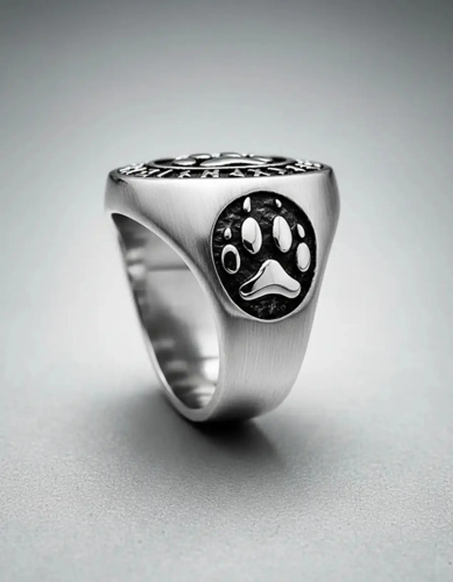 Anillo Para Hombre Mujer Con Garra Lobo Vikingo Color Plata 3