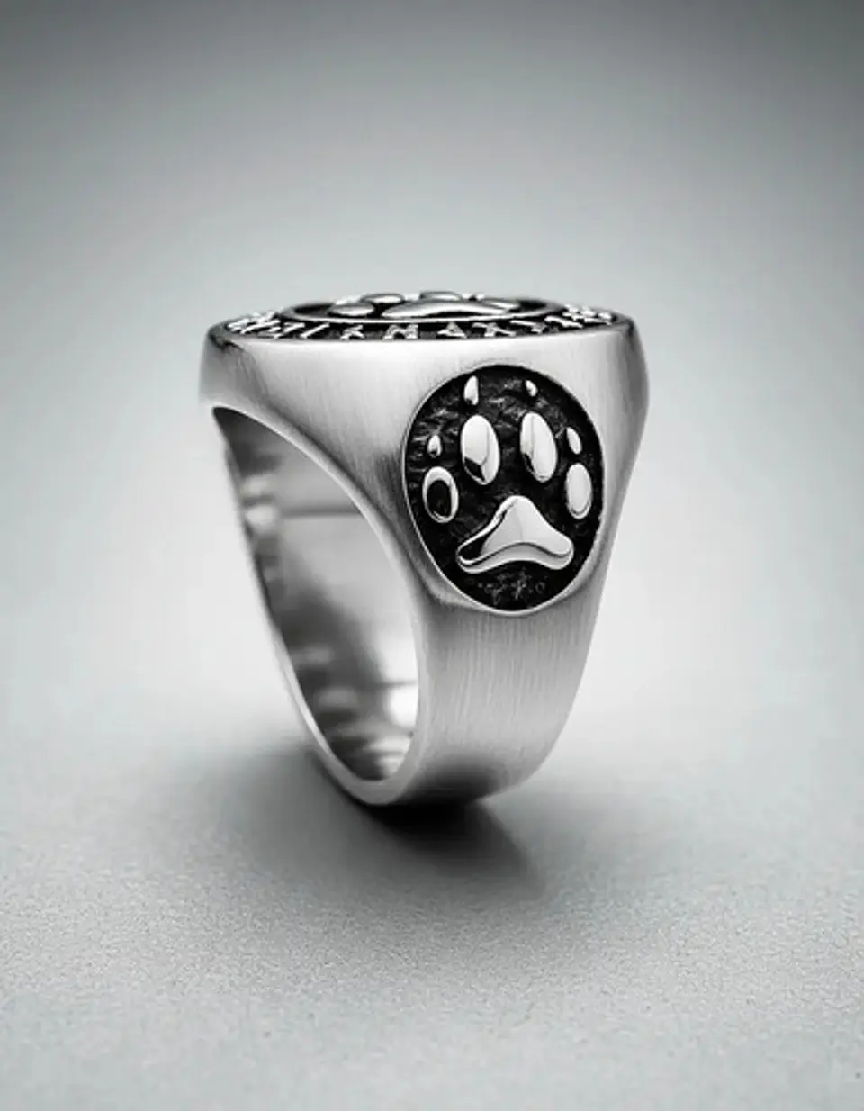 Anillo Para Hombre Mujer Con Garra Lobo Vikingo Color Plata 3