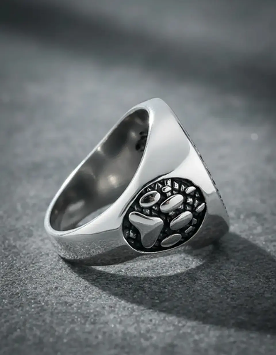 Anillo Para Hombre Mujer Con Garra Lobo Vikingo Color Plata 4