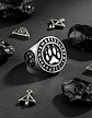 Anillo Para Hombre Mujer Con Garra Lobo Vikingo Color Plata - Miniatura 7