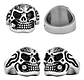 Anillo Gótico Cráneo Calavera Punk Acero Color Plata Hombre - Miniatura 2