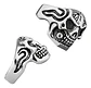 Anillo Gótico Cráneo Calavera Punk Acero Color Plata Hombre - Miniatura 3