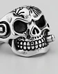 Anillo Gótico Cráneo Calavera Punk Acero Color Plata Hombre - Miniatura 7