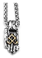 Collar Dije Rustico Runa Vikingo Acero Color Plata Hombre - Miniatura 3