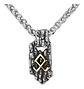 Collar Dije Rustico Runa Vikingo Acero Color Plata Hombre - Miniatura 4
