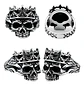Anillo Rey Calavera Cráneo Skull Color Plata De Acero Hombre - Miniatura 2
