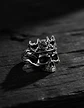 Anillo Rey Calavera Cráneo Skull Color Plata De Acero Hombre - Miniatura 5