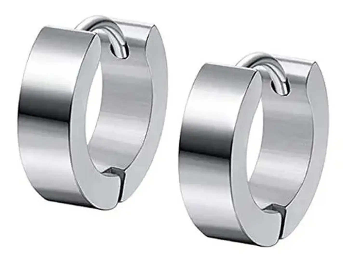 Aretes Pendientes Candongas Cruz Acero Inoxidable Hombre 5
