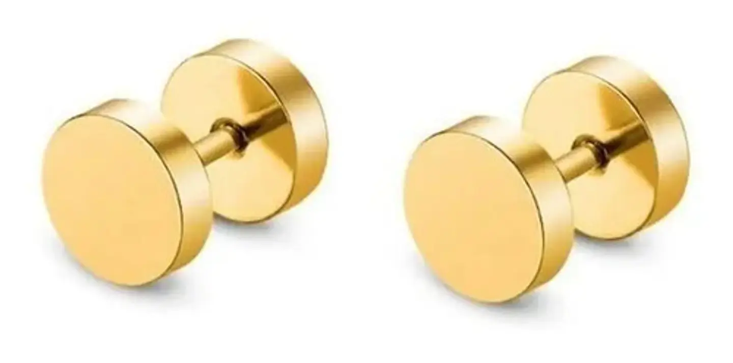 Aretes Pendientes Candongas Cruz Acero Inoxidable Hombre 7