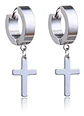 Aretes Pendientes Candongas Cruz Acero Inoxidable Hombre - Miniatura 10